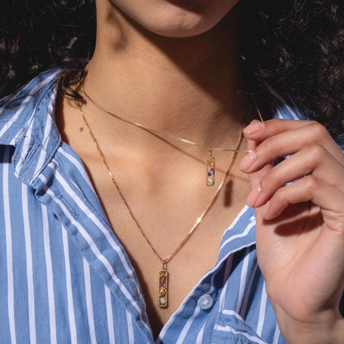 Customizable Floating Birthstone Charm