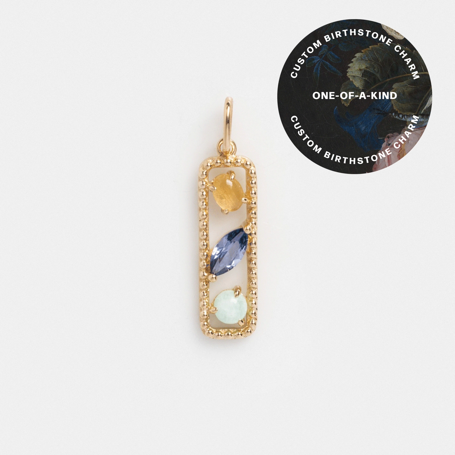 Customizable Floating Birthstone Charm