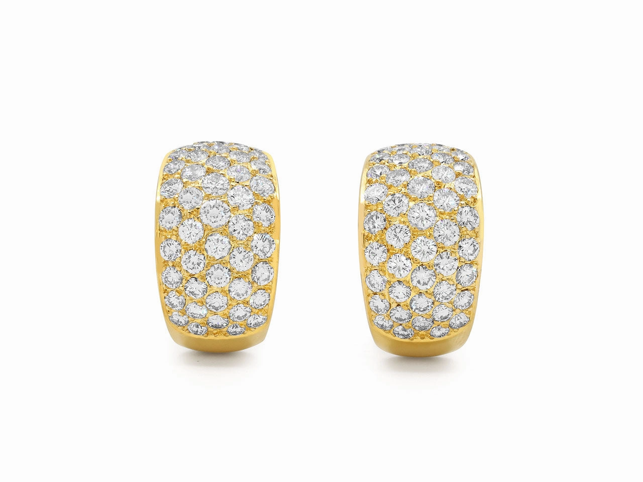 Diamond Hoop Earrings in 18K Gold
