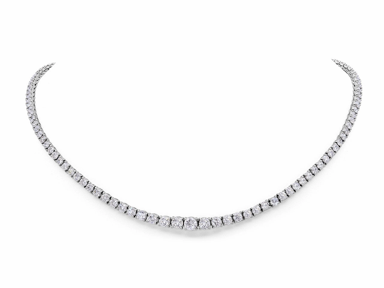 Diamond Rivire Necklace in Platinum