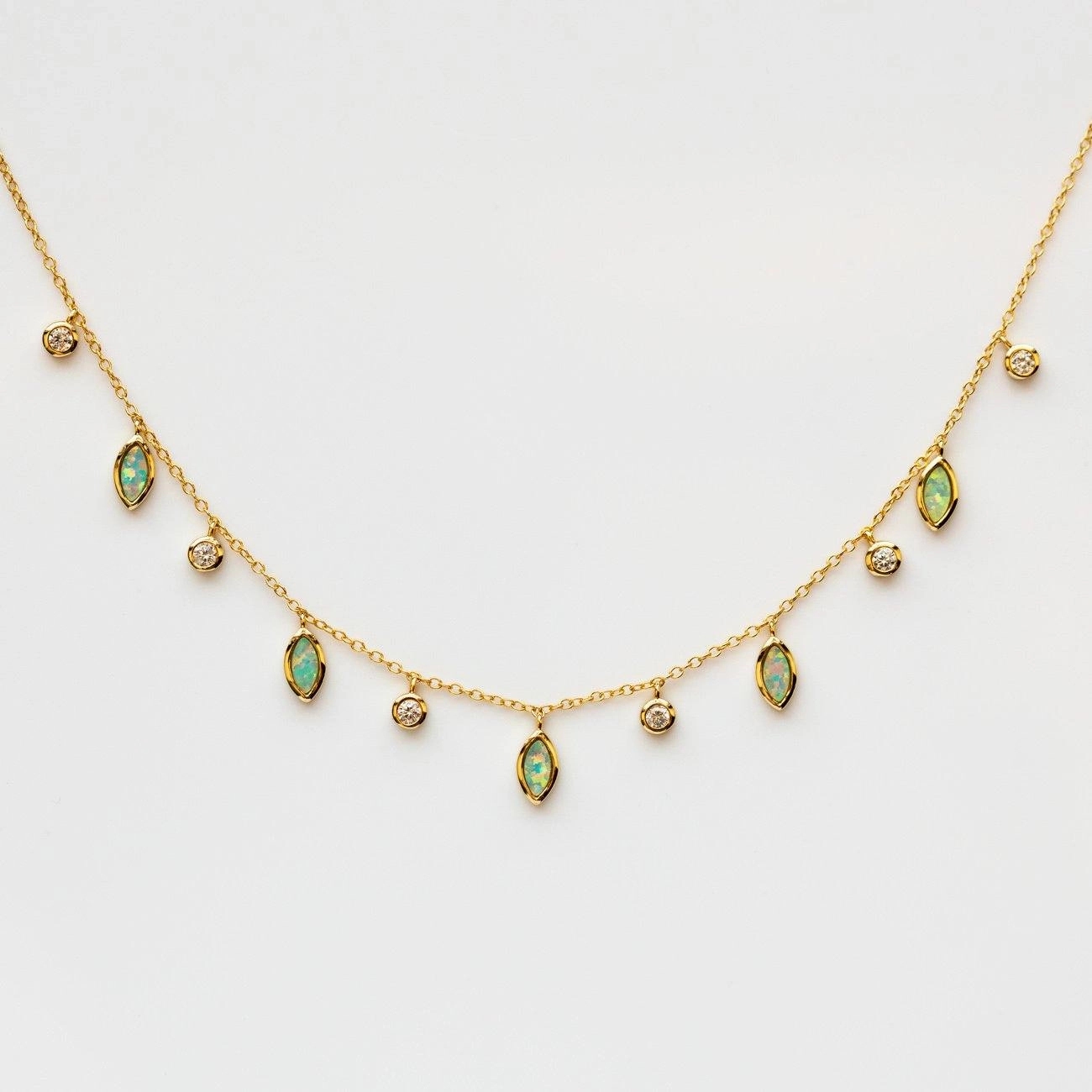 Drops of Spring Opal Necklace