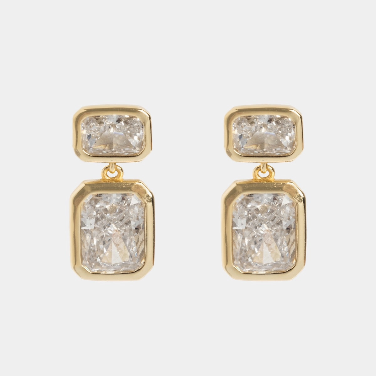 Emerald Baguette Drop Earrings