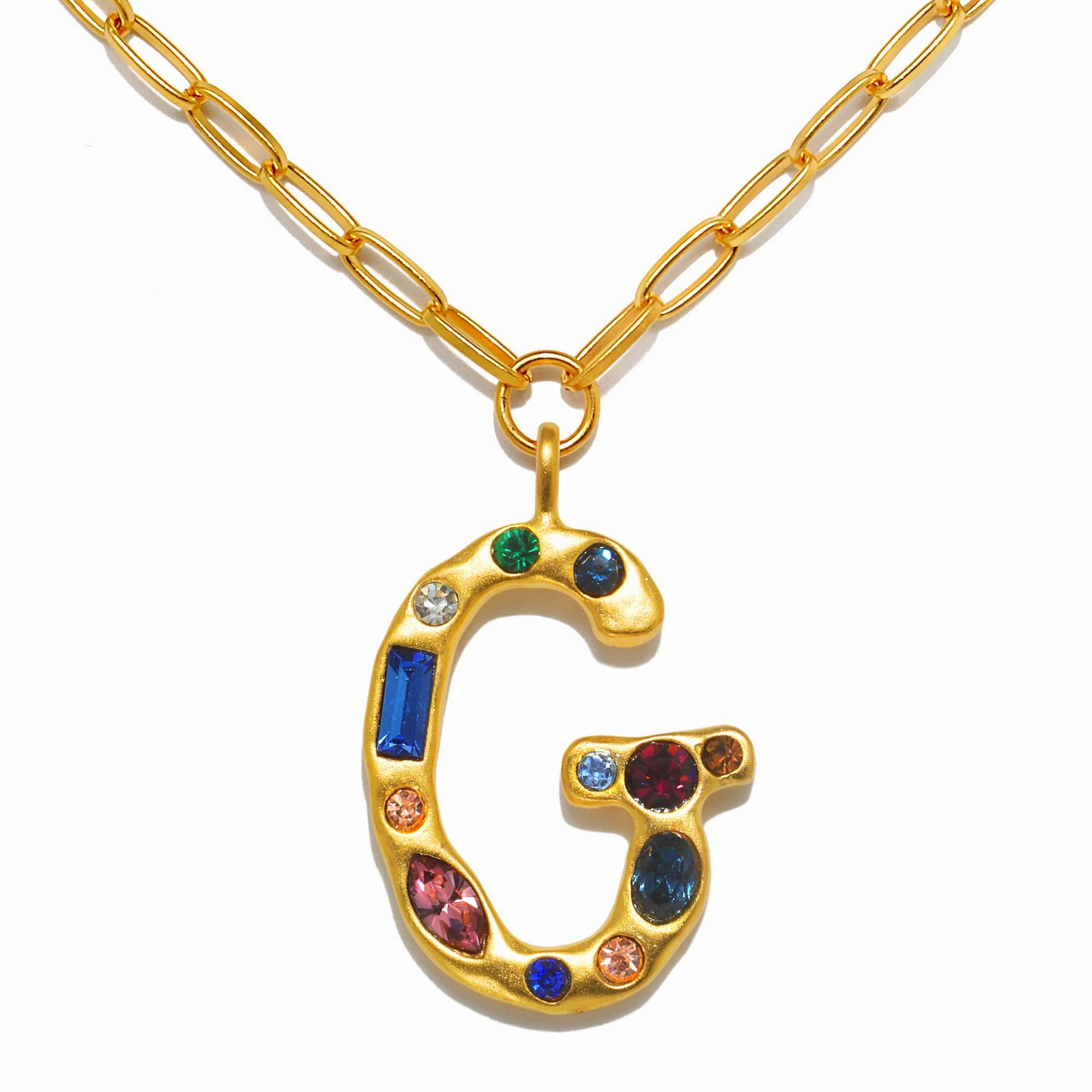 Emilie Gem Initial Necklace