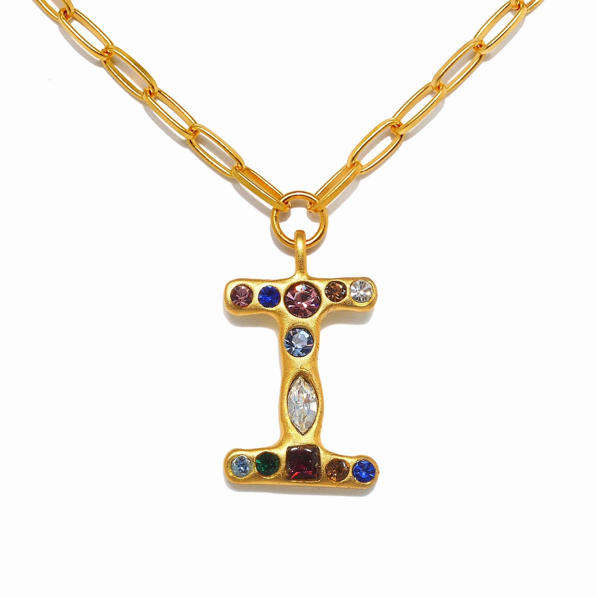 Emilie Gem Initial Necklace