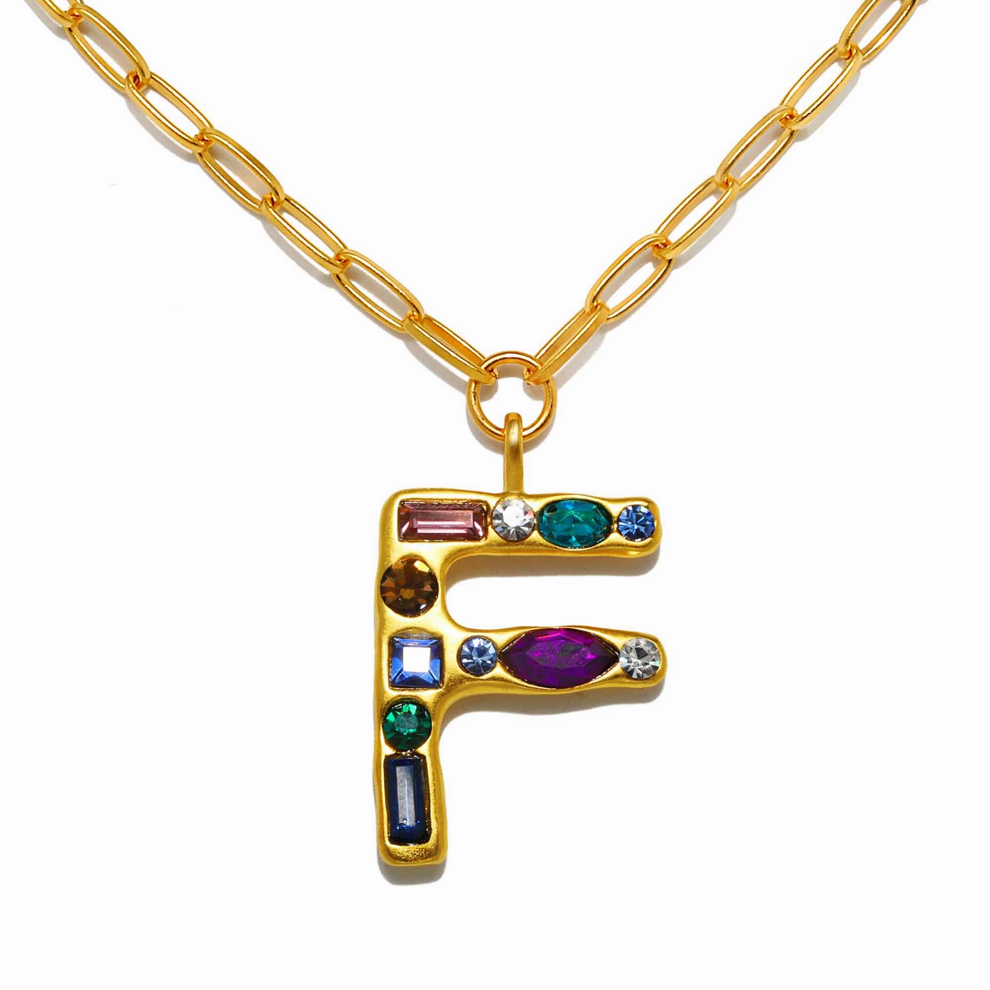 Emilie Gem Initial Necklace