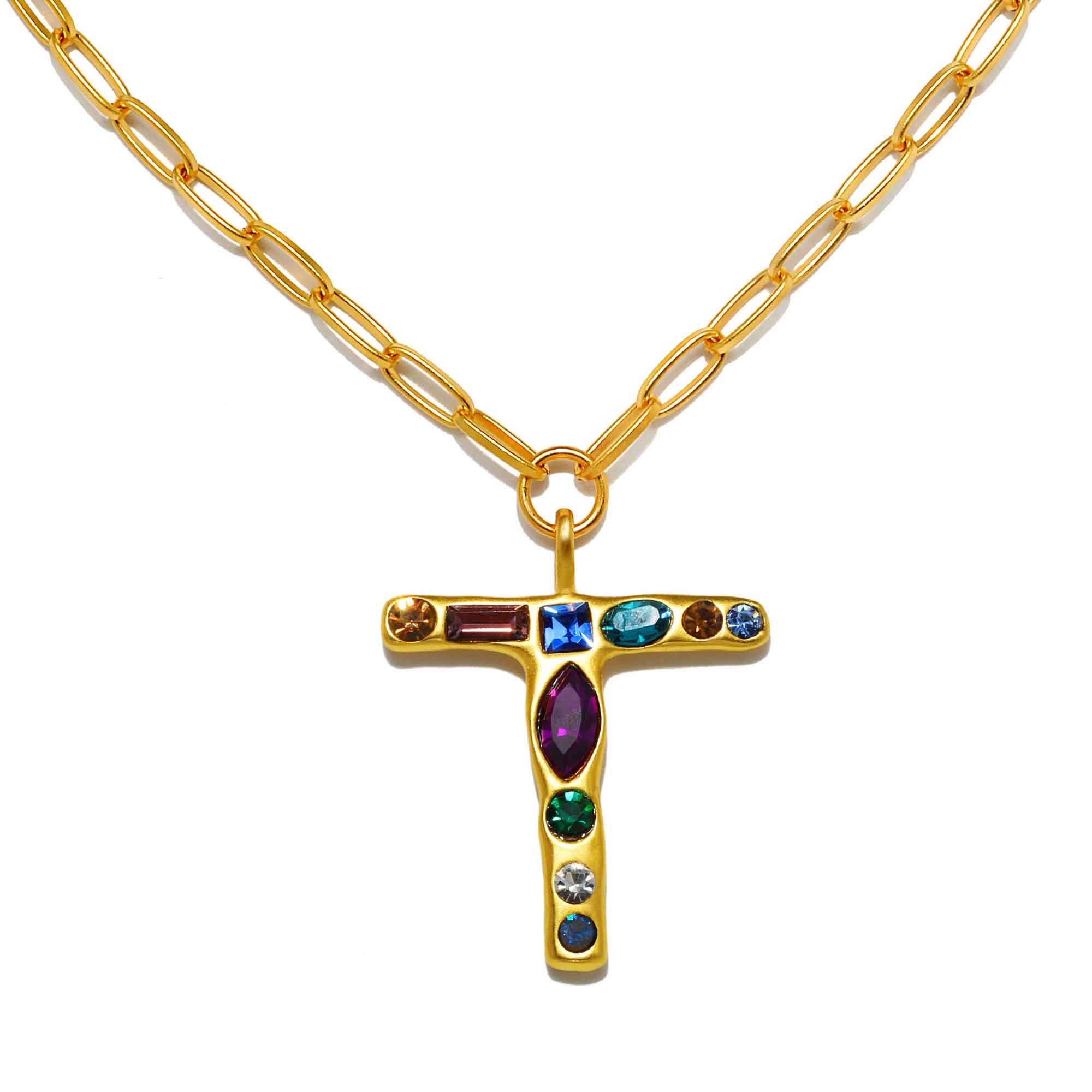 Emilie Gem Initial Necklace