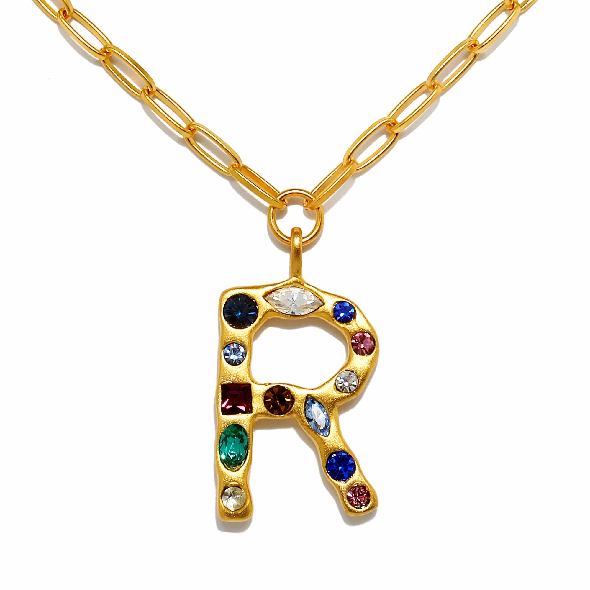 Emilie Gem Initial Necklace