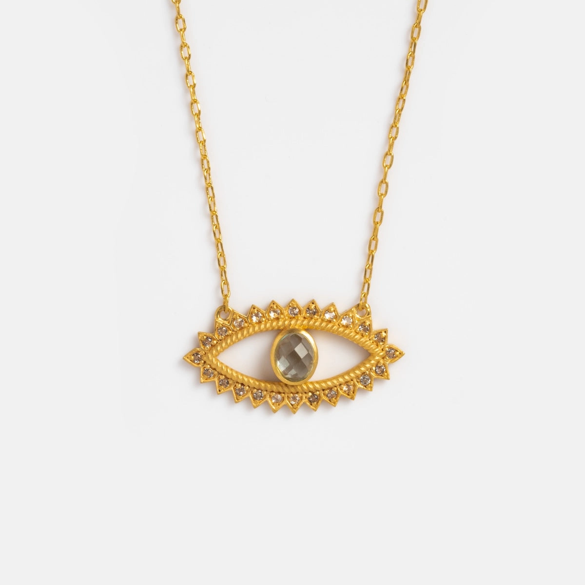 Eye Blue Topaz Necklace