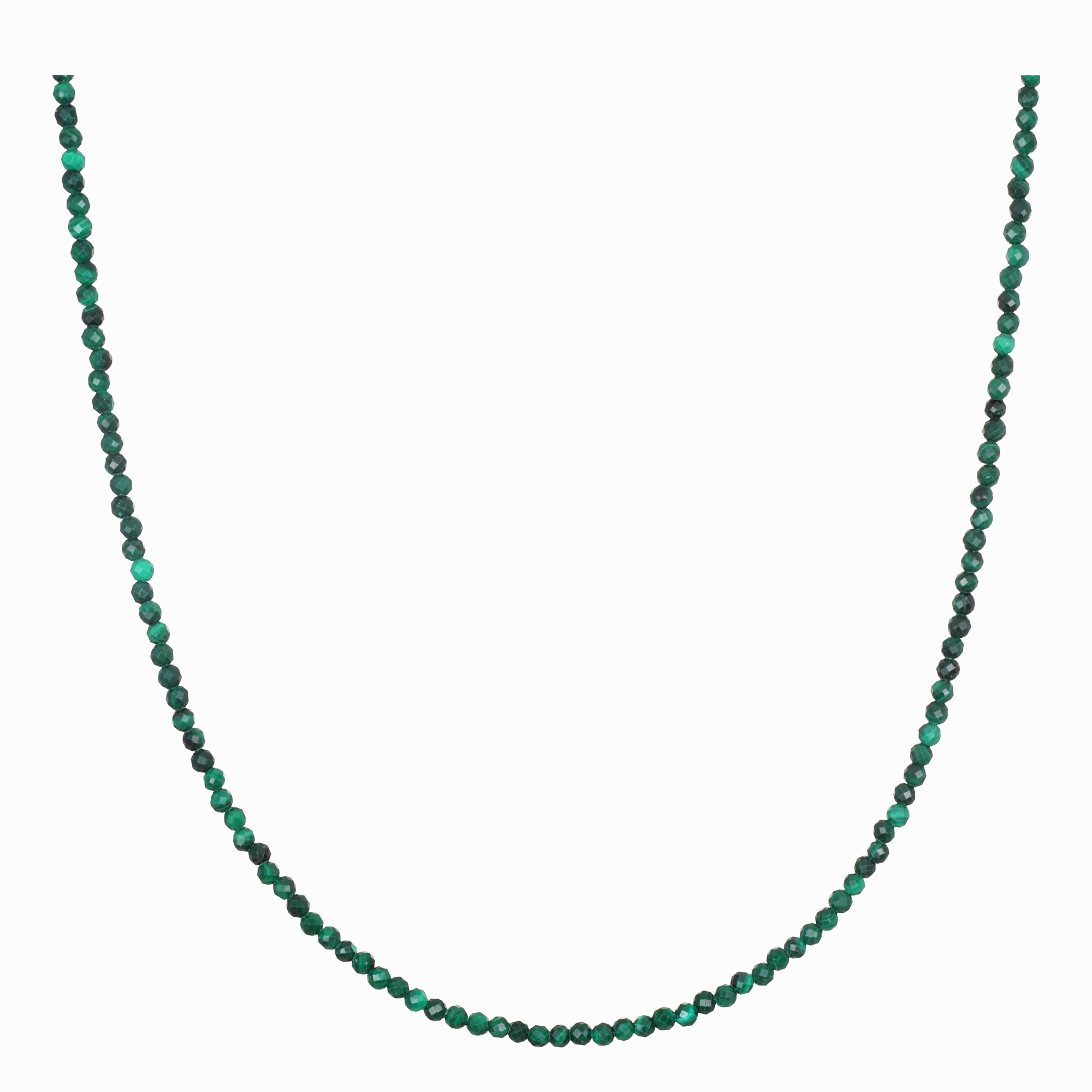 Faceted Malachite Necklace - 14"