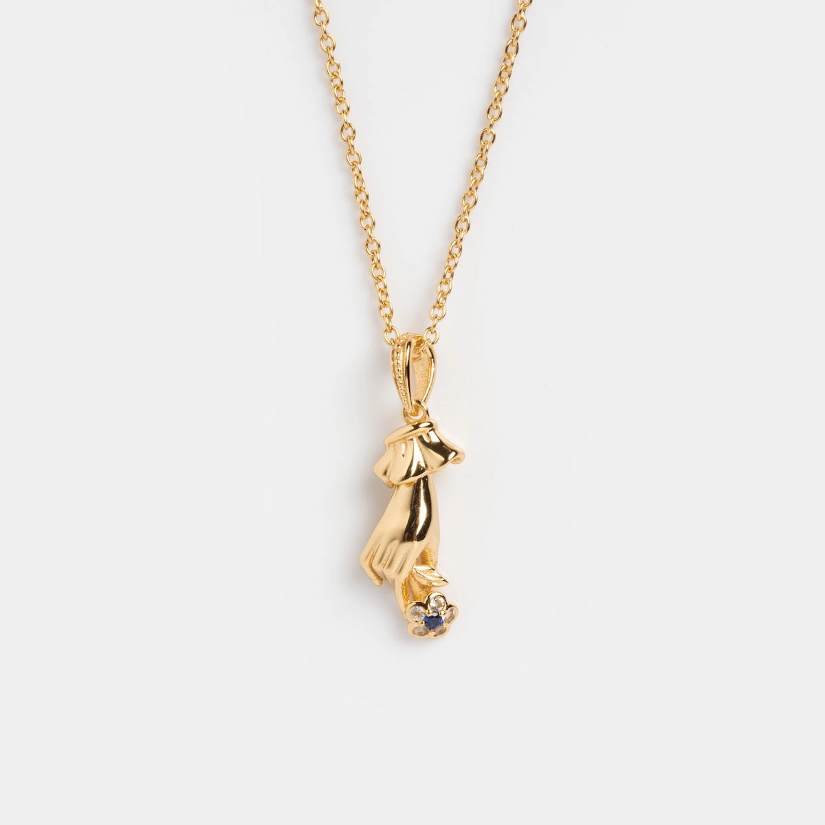 Forget Me Not Blue Topaz Memento Necklace