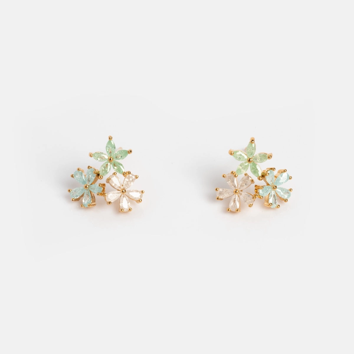 Forget Me Not CZ Cluster Studs