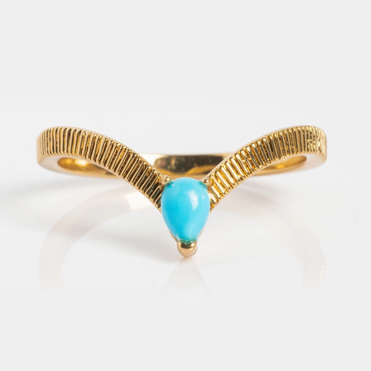 Gem Drop Textured Stacking Ring