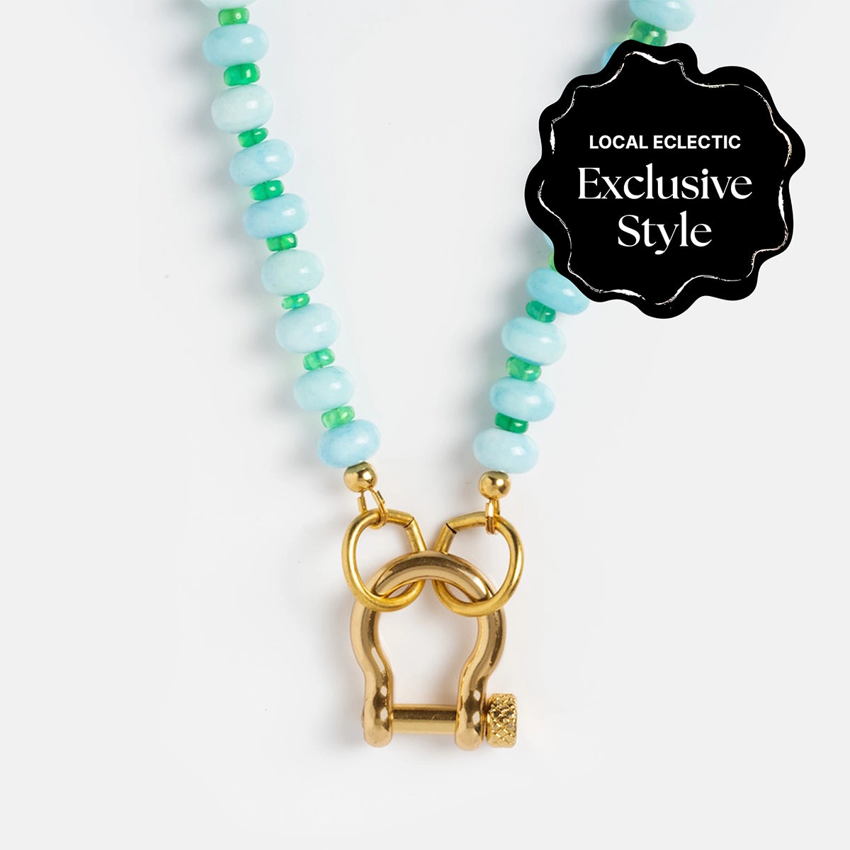 Gemstone Carabiner Necklace