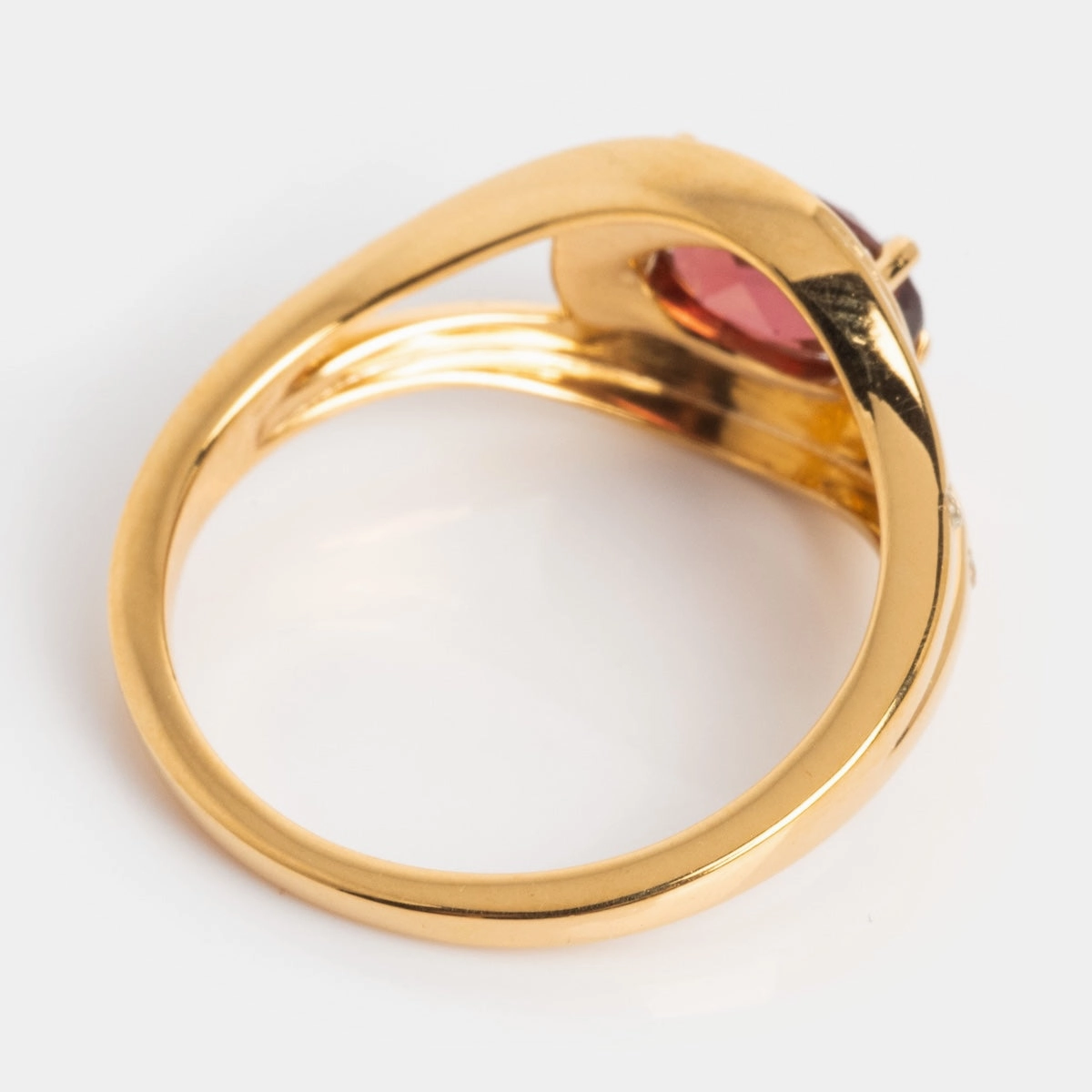 Golden Age Garnet Cocktail Ring