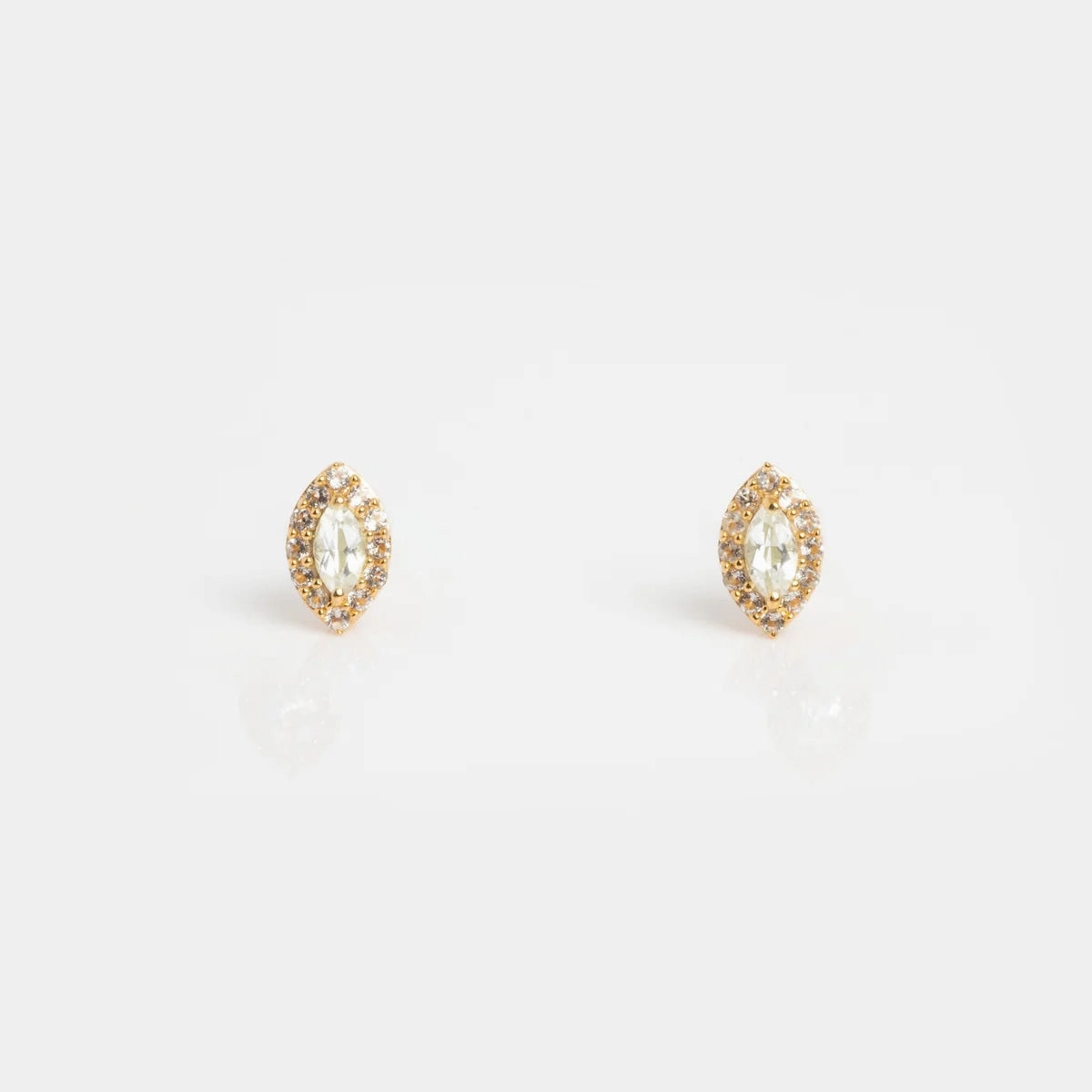 Green Amethyst Marquise Muse Studs