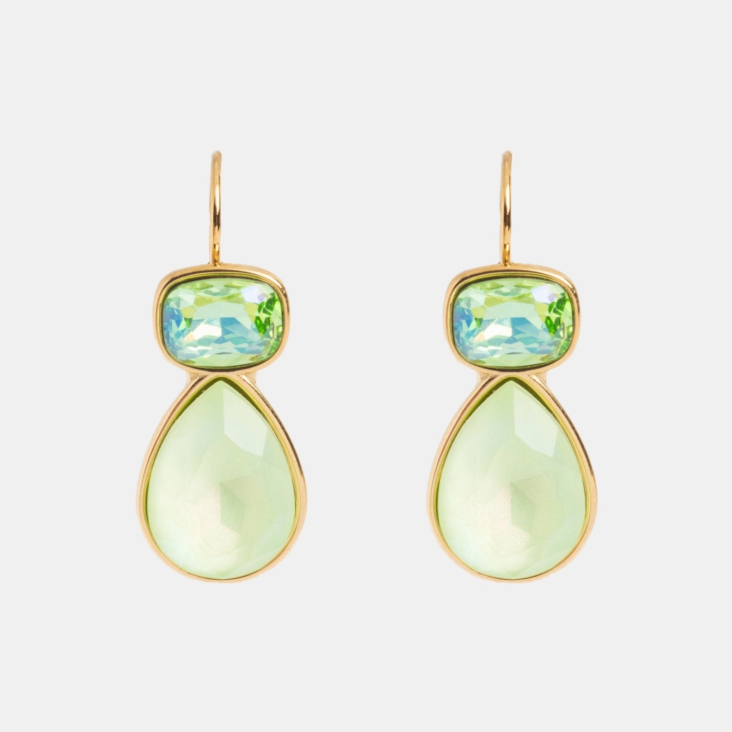 Green Drop Earrings