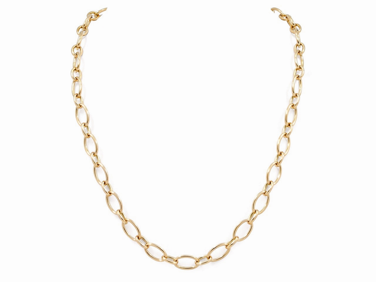 Italian Oval Link Gold Chain in 18K, by Beladora