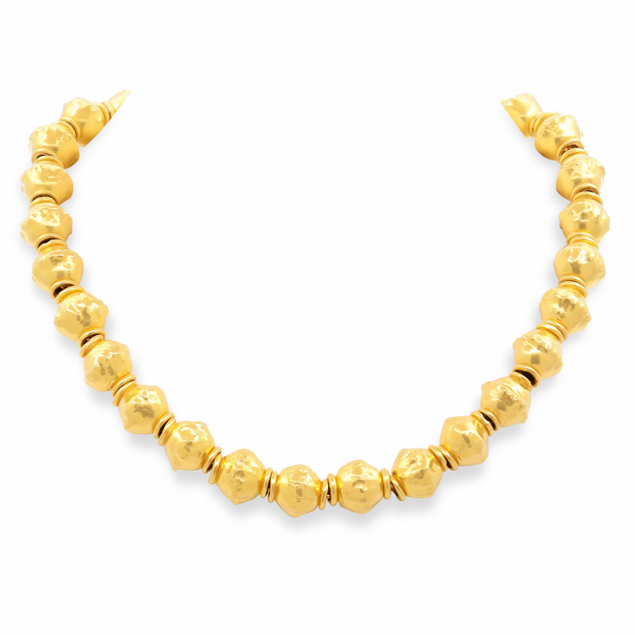 Jean Mahie Bead Necklace in 22K Gold