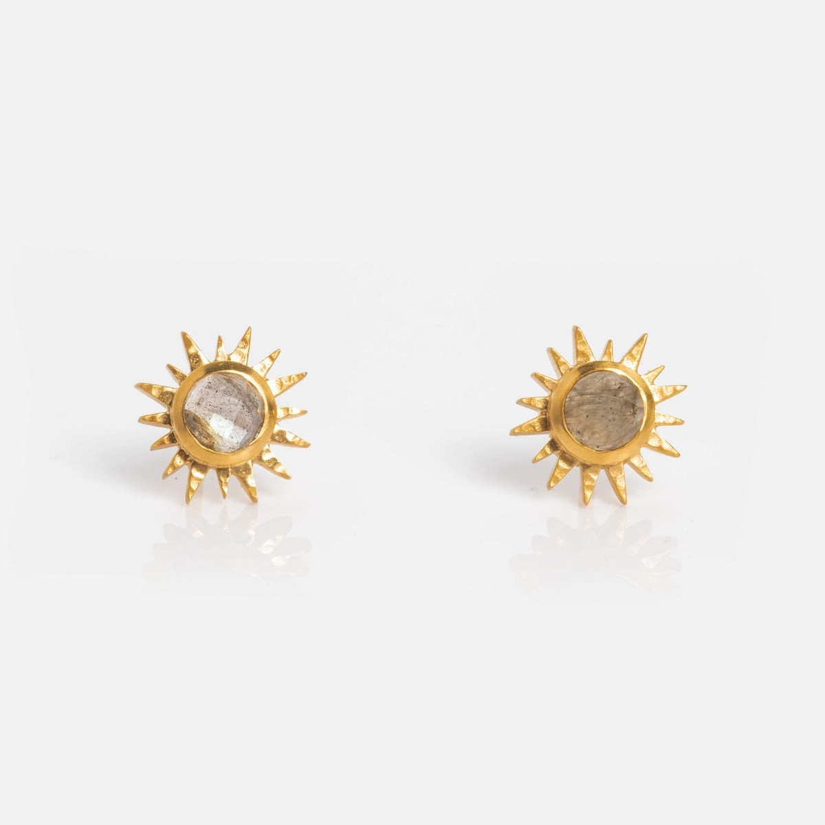 Labradorite Sunburst Stud Earring