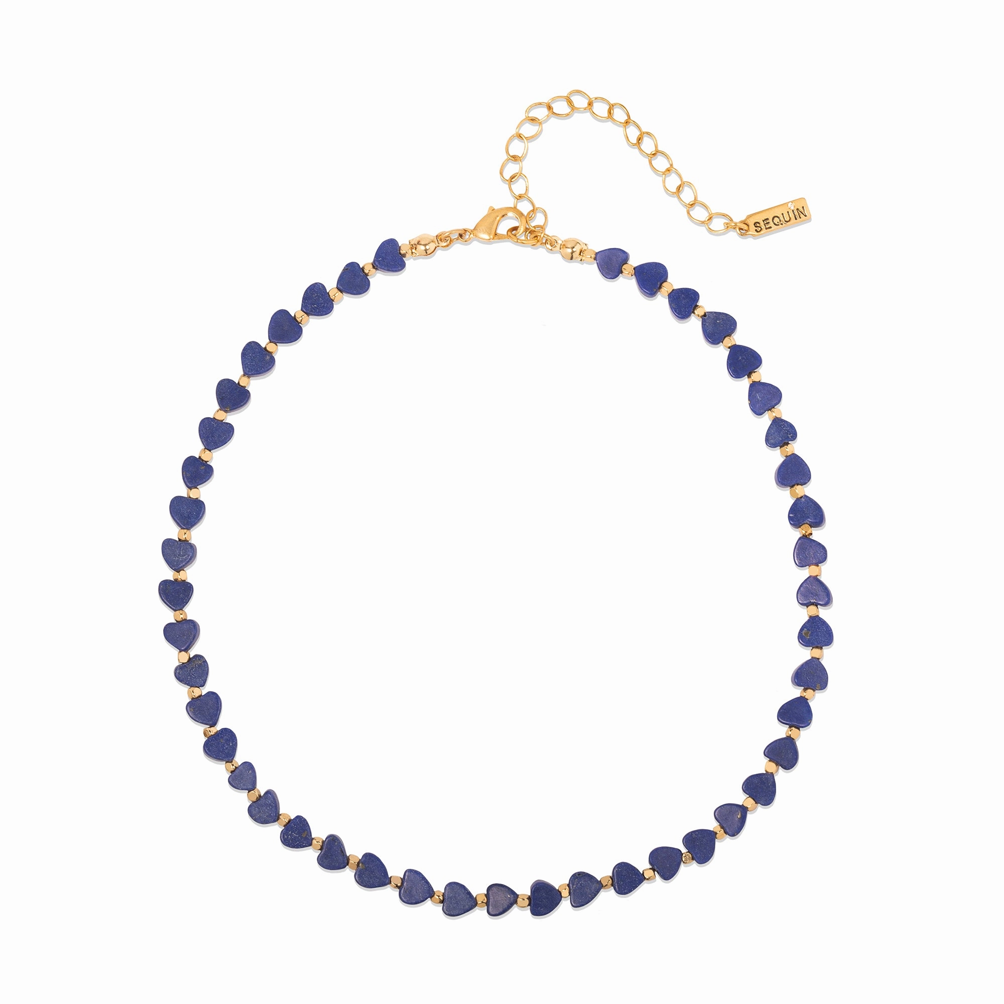 Lapis Heart Choker Necklace