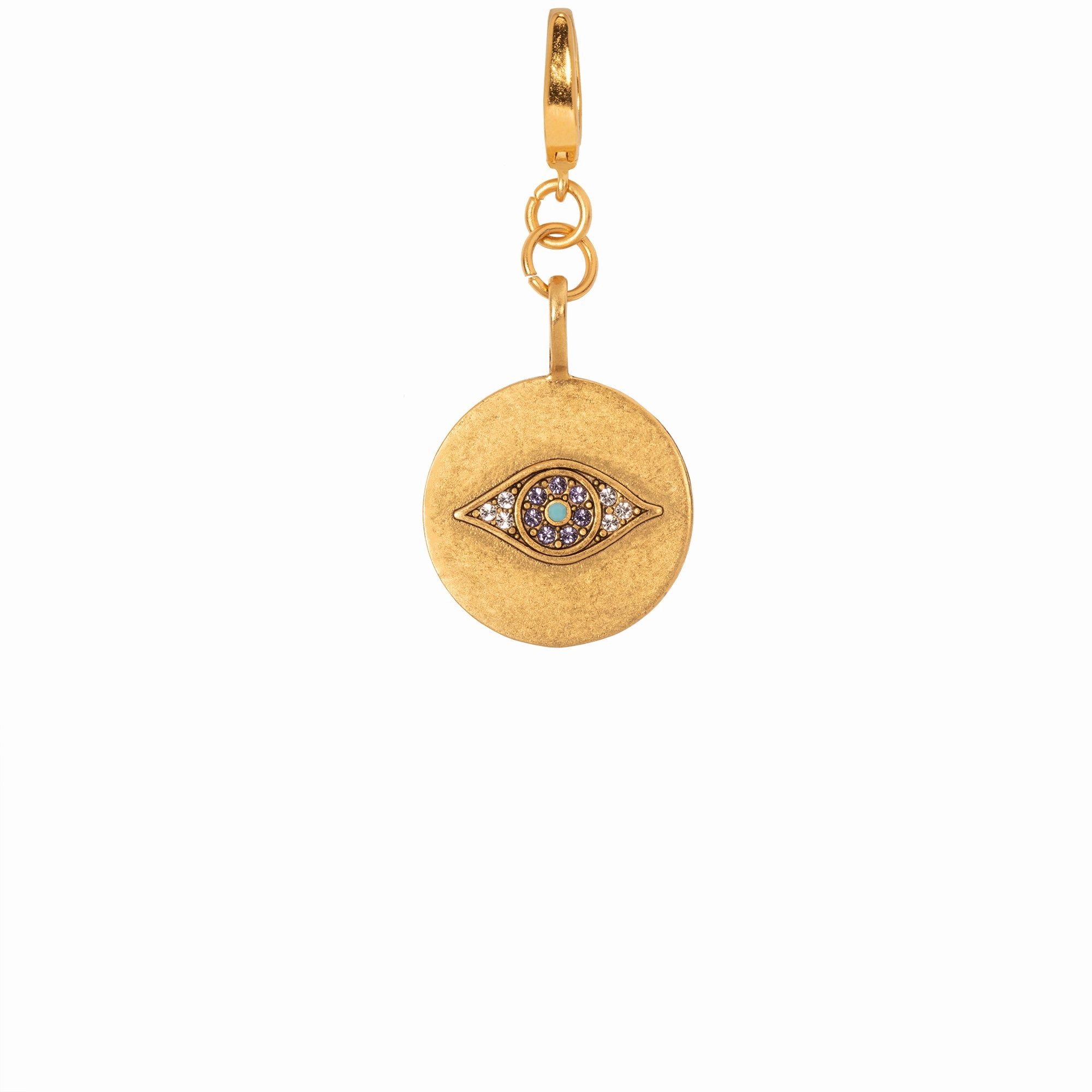 Lavender Pav Evil Eye Clip-On Charm