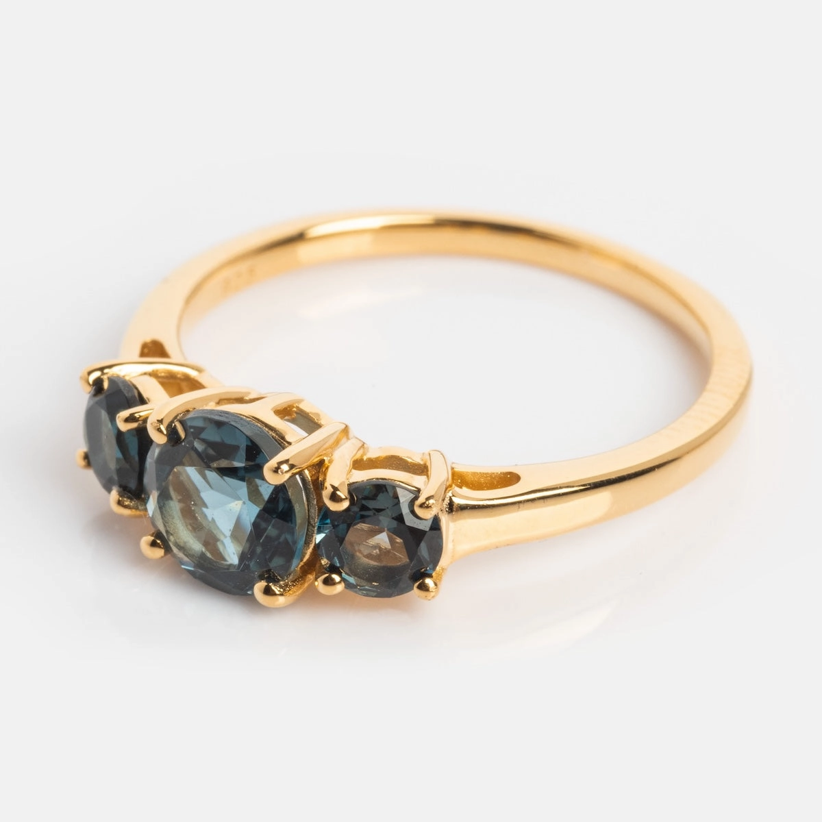 London Blue Topaz Trilogy Ring