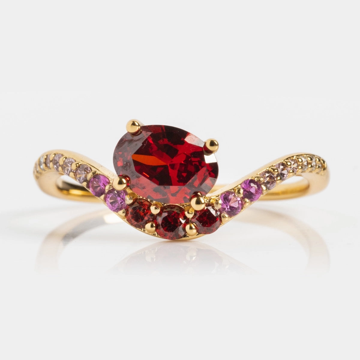 Main Character Floating Ombre Birthstone Ring