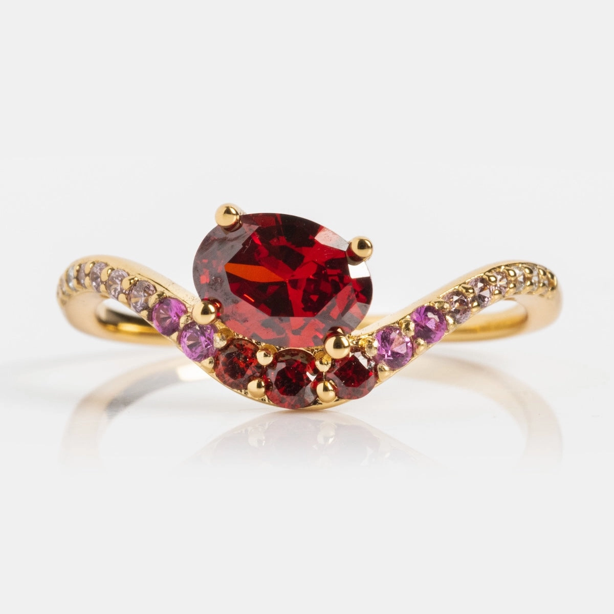 Main Character Floating Ombre Birthstone Ring
