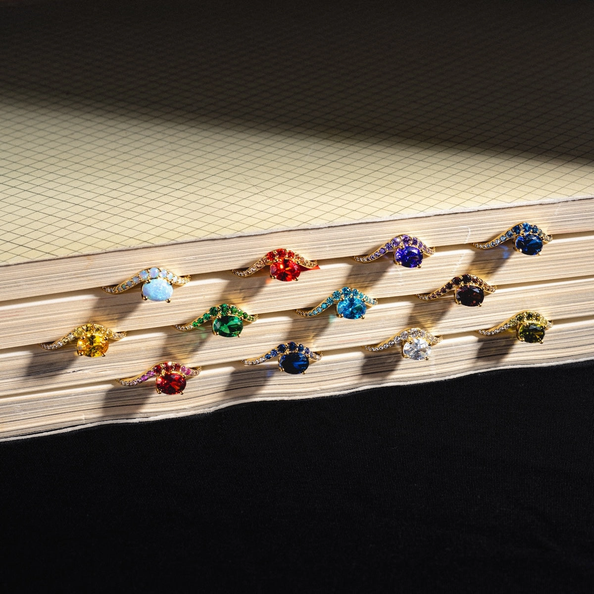 Main Character Floating Ombre Birthstone Ring