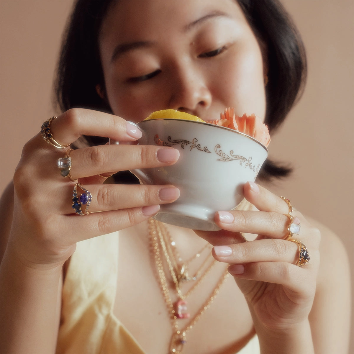 Main Character Floating Ombre Birthstone Ring