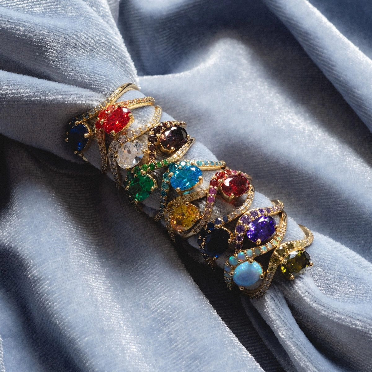 Main Character Floating Ombre Birthstone Ring