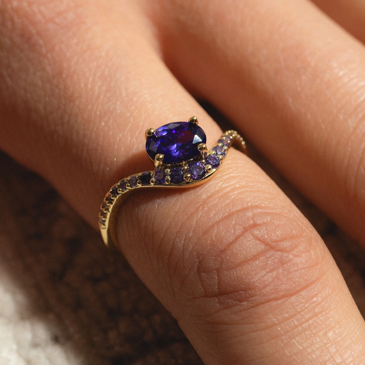 Main Character Floating Ombre Birthstone Ring