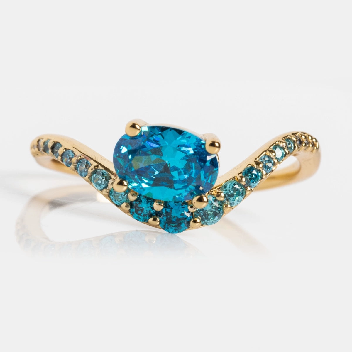 Main Character Floating Ombre Birthstone Ring