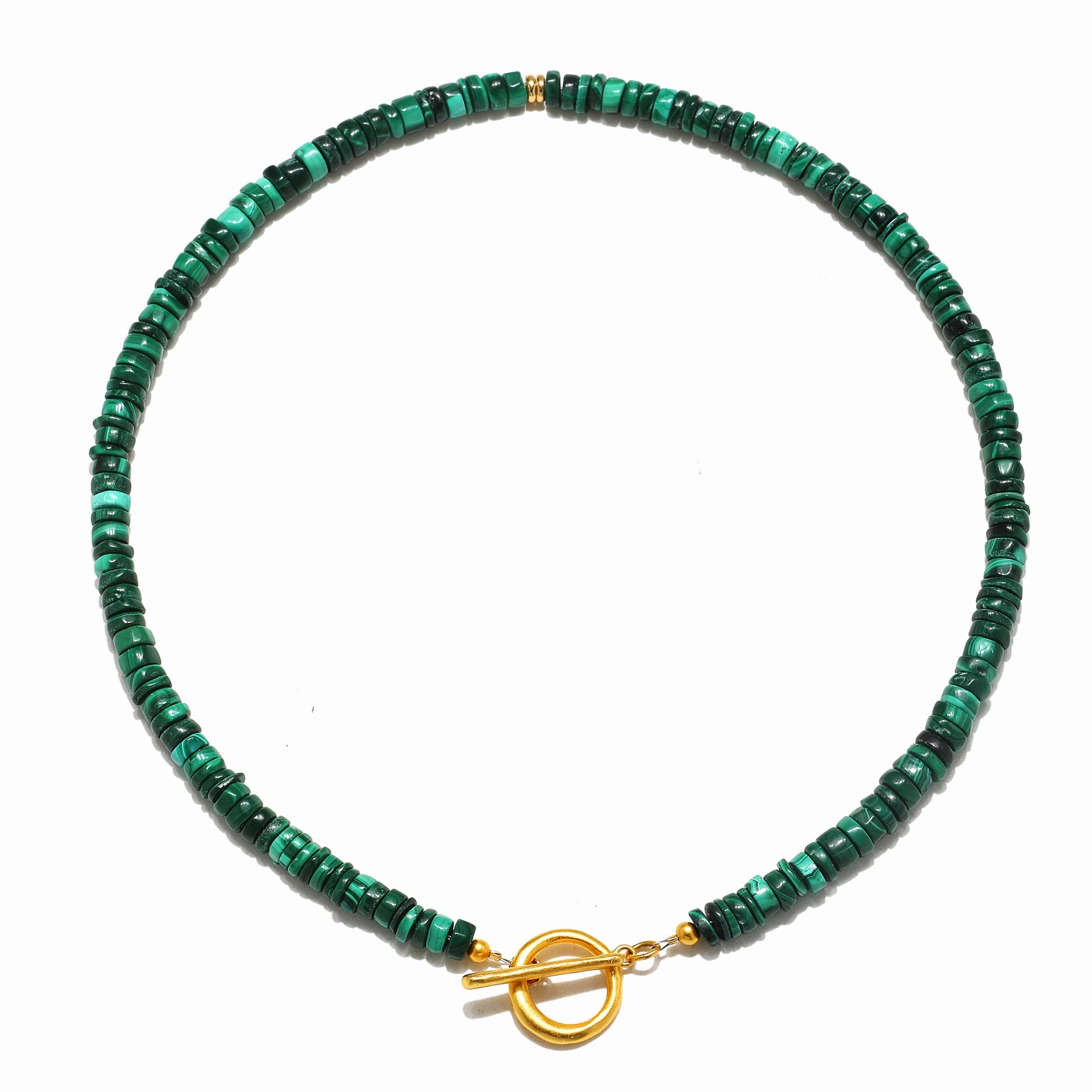Malachite Beaded Choker Necklace