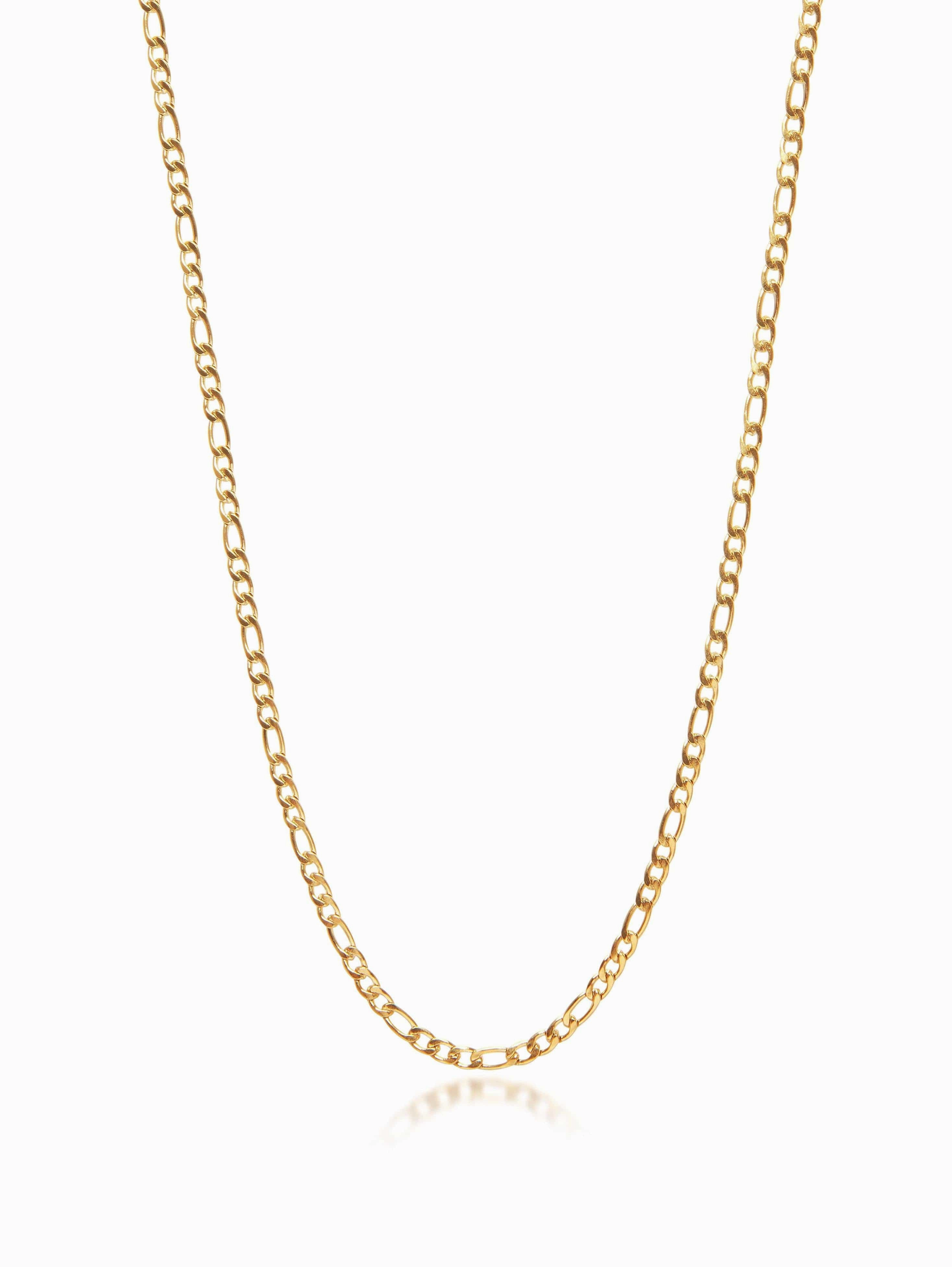 Men's Gold Figaro Chain in 3mm