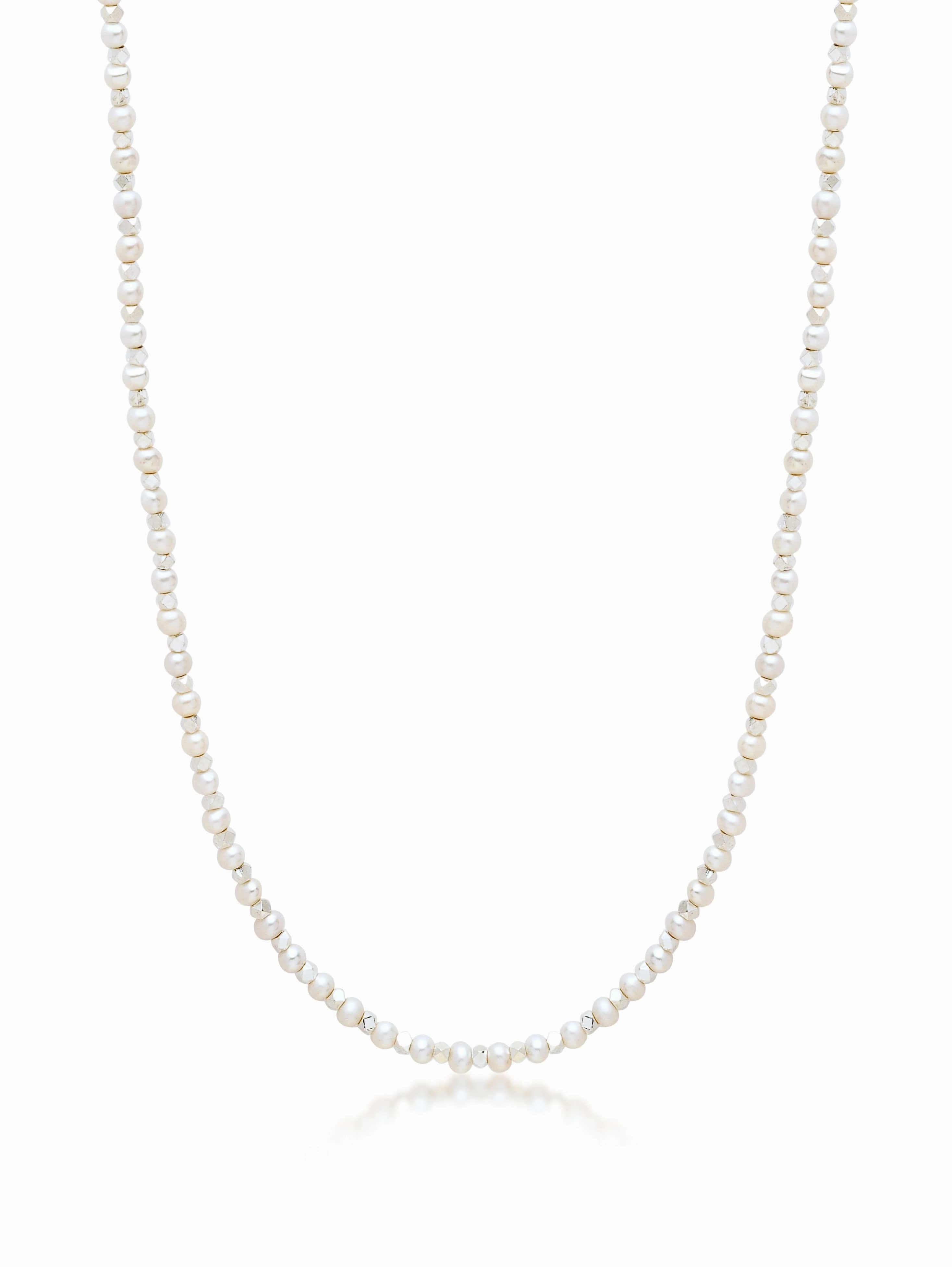 Men's Mini Beaded Necklace with Pearls
