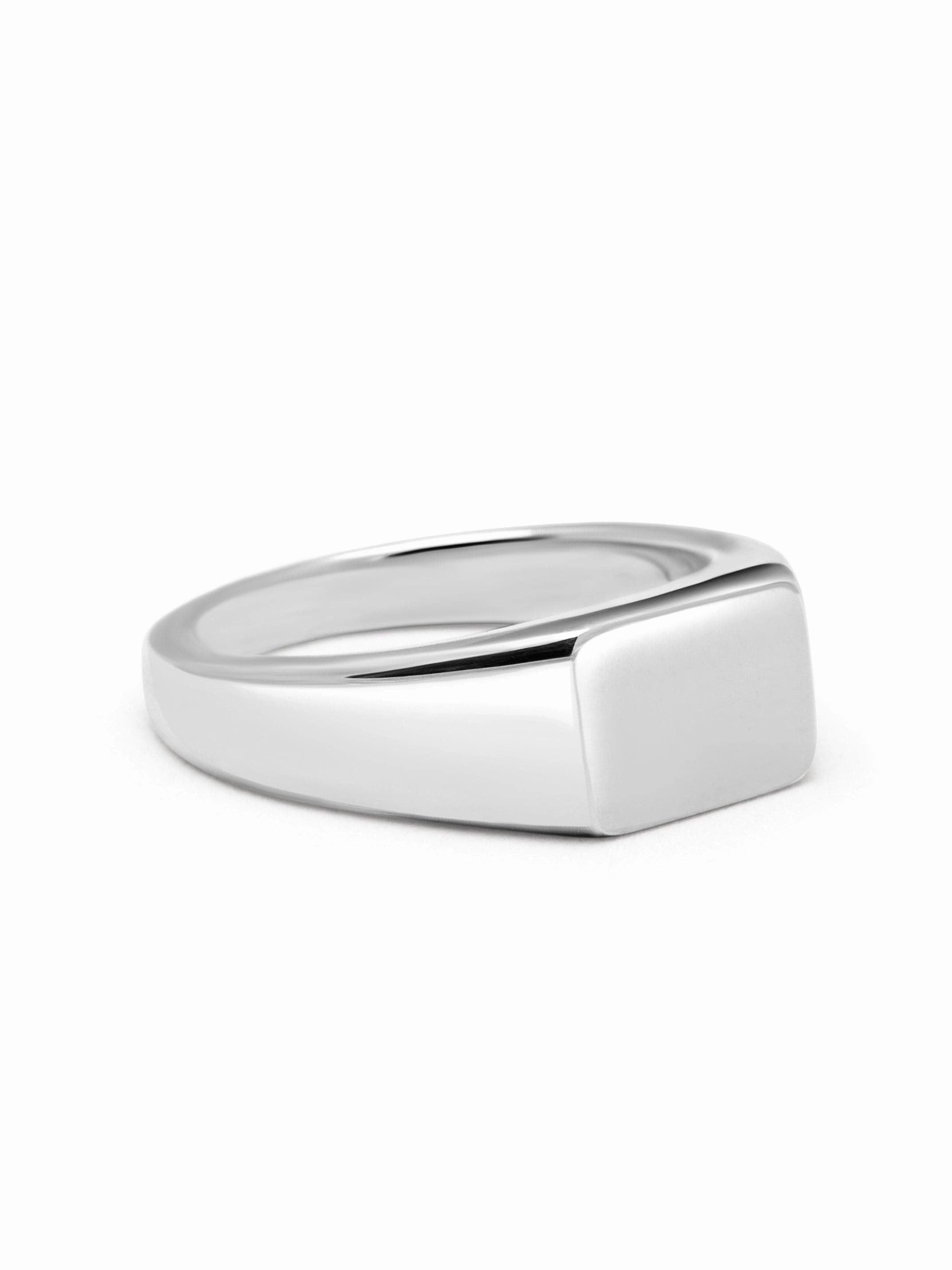 Men's Rectangle Sterling Silver Signet Ring