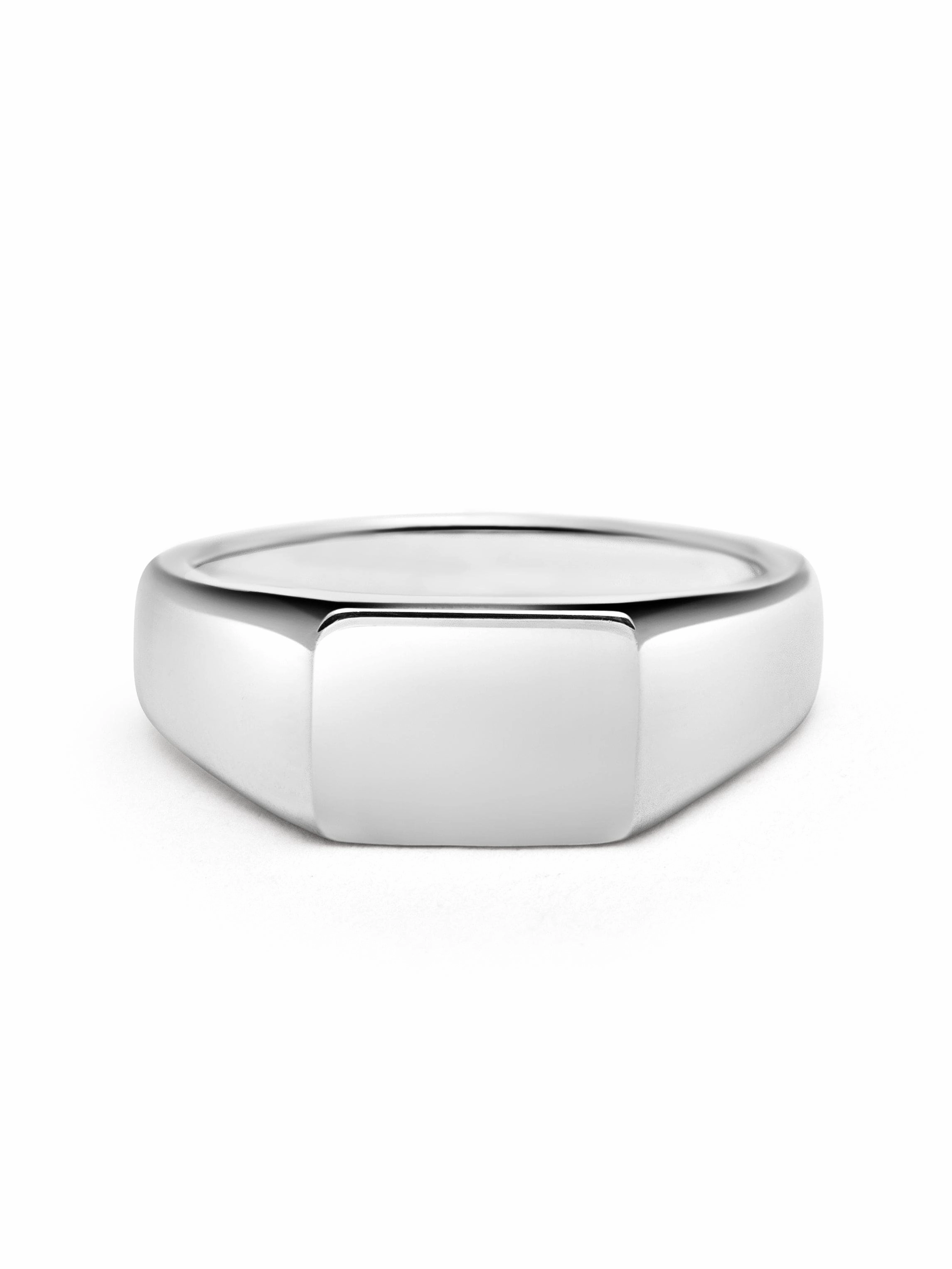 Men's Rectangle Sterling Silver Signet Ring