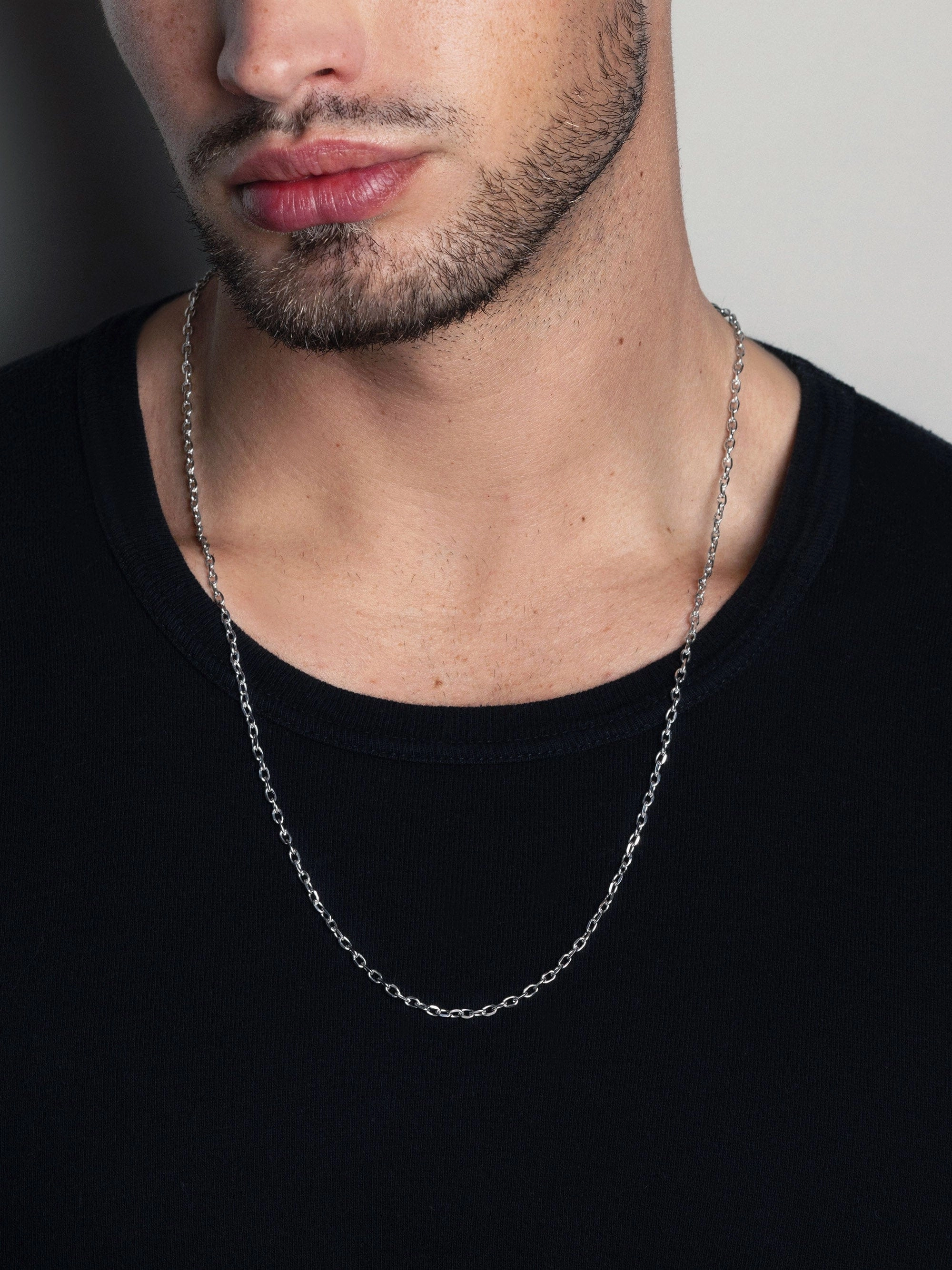 Men's Silver Cable Chain