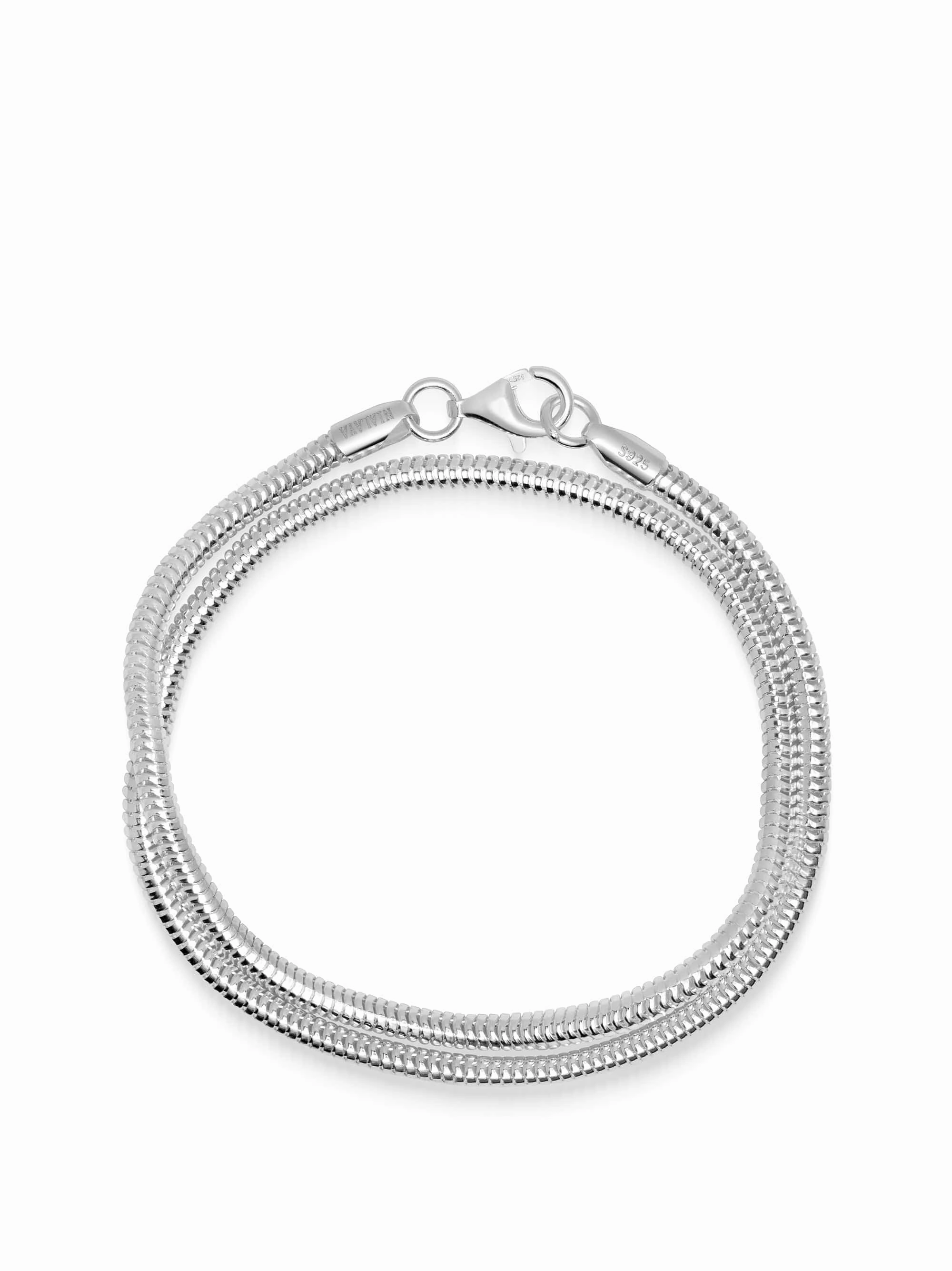 Men's Silver Wrap-Around Chain Bracelet