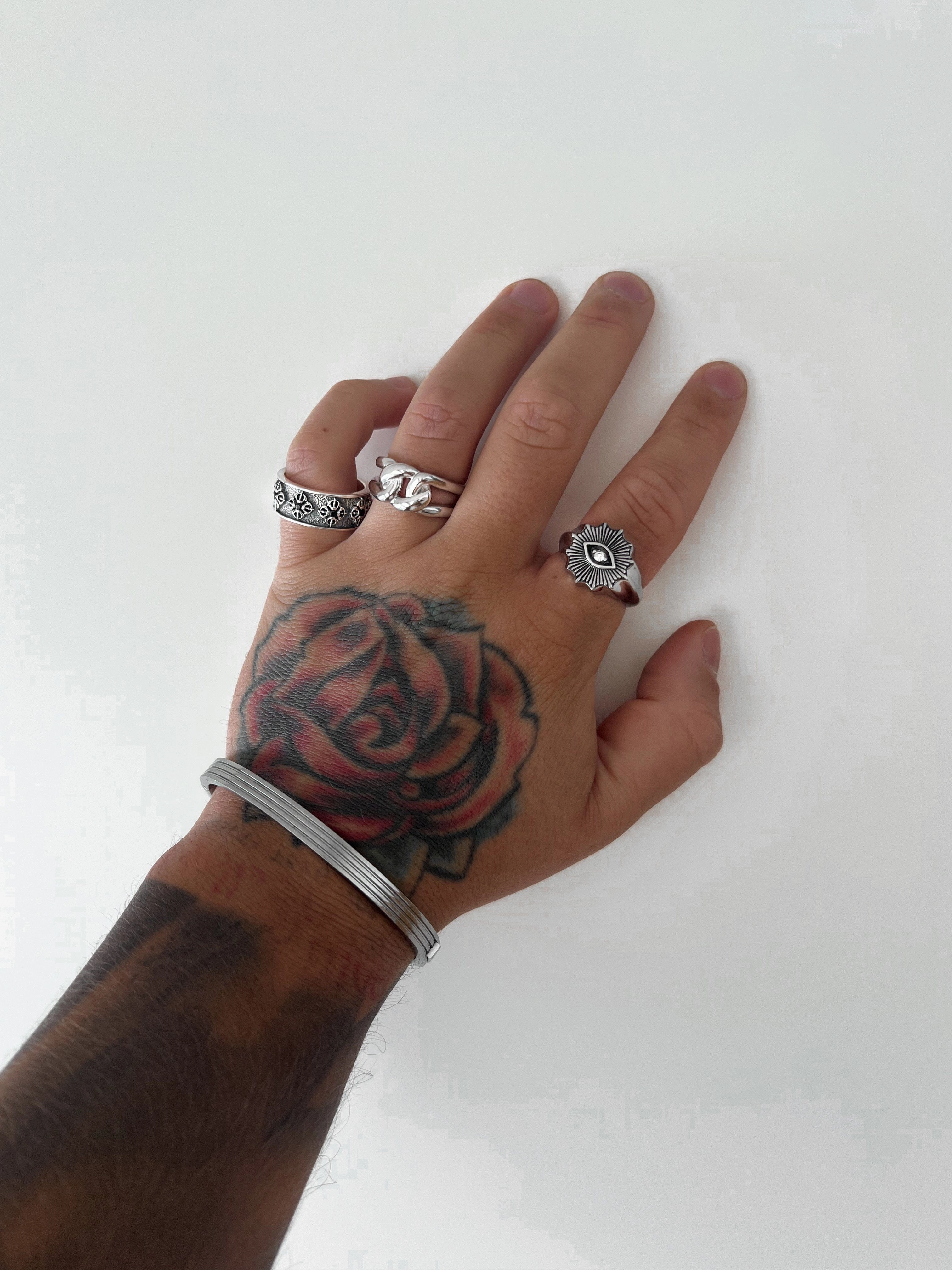 Men's Sterling Silver Dorje Ring