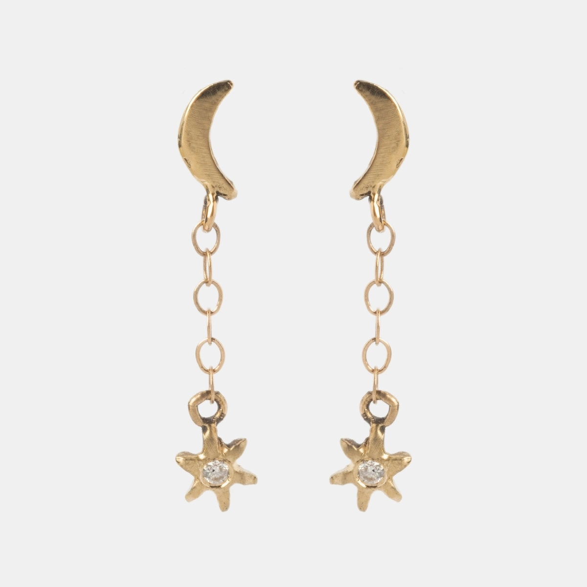 Moon and Stars Drop Earrings