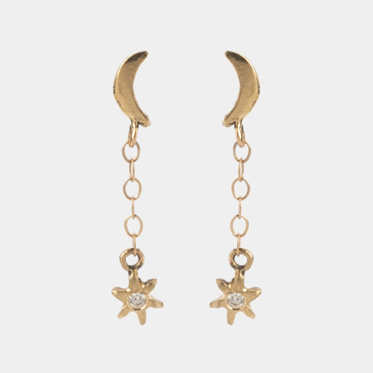 Moon and Stars Drop Earrings