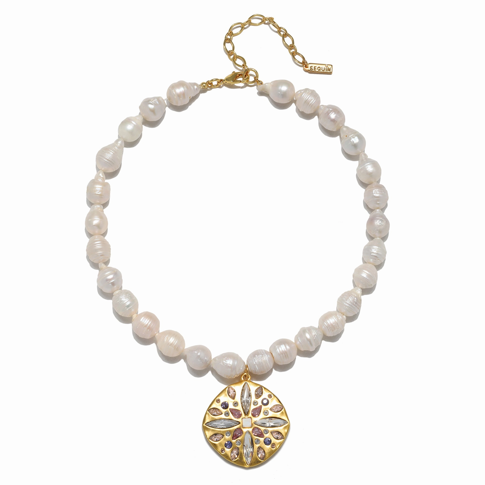 Mosaic Eyelet Necklace
