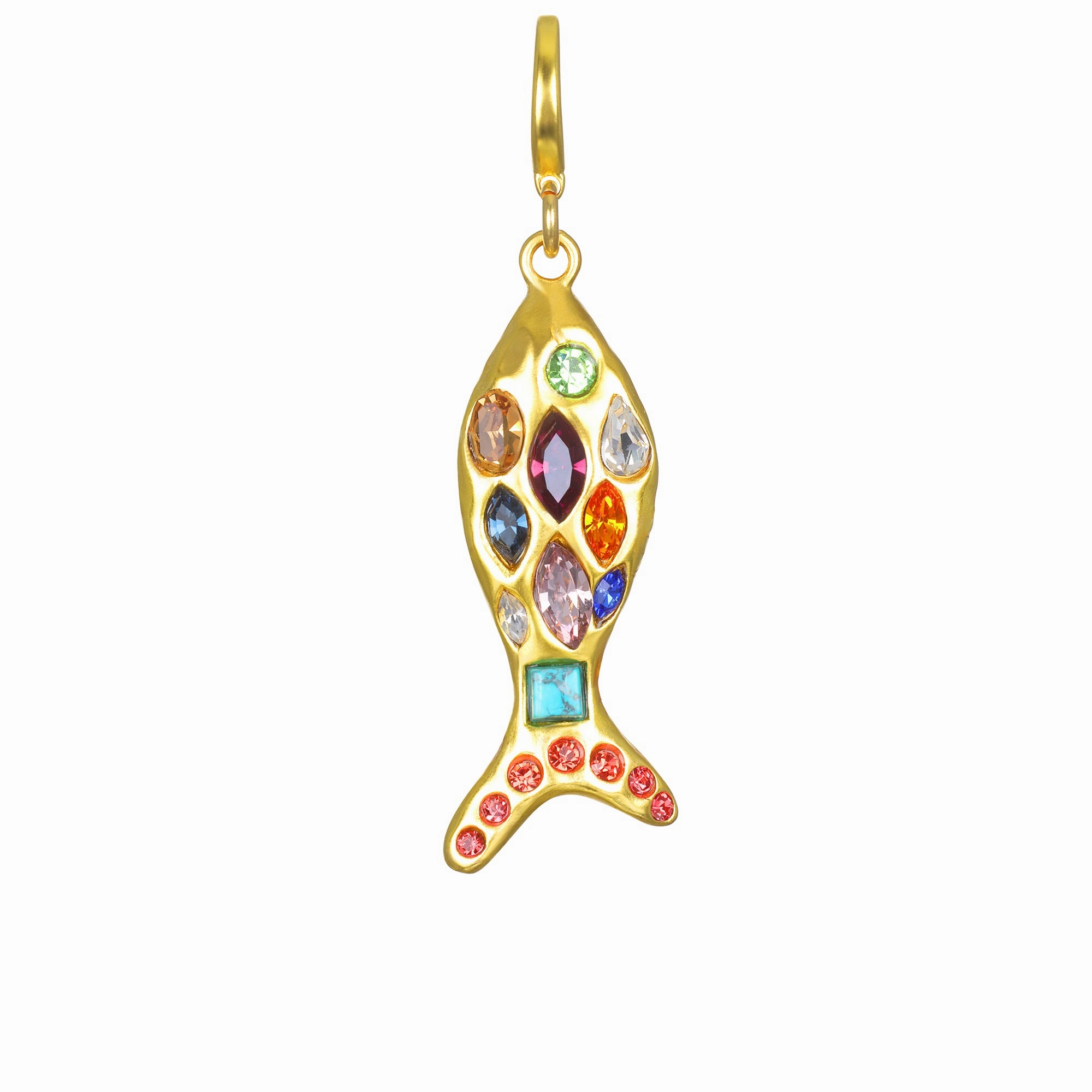 Mosaic Fish Clip-On Charm