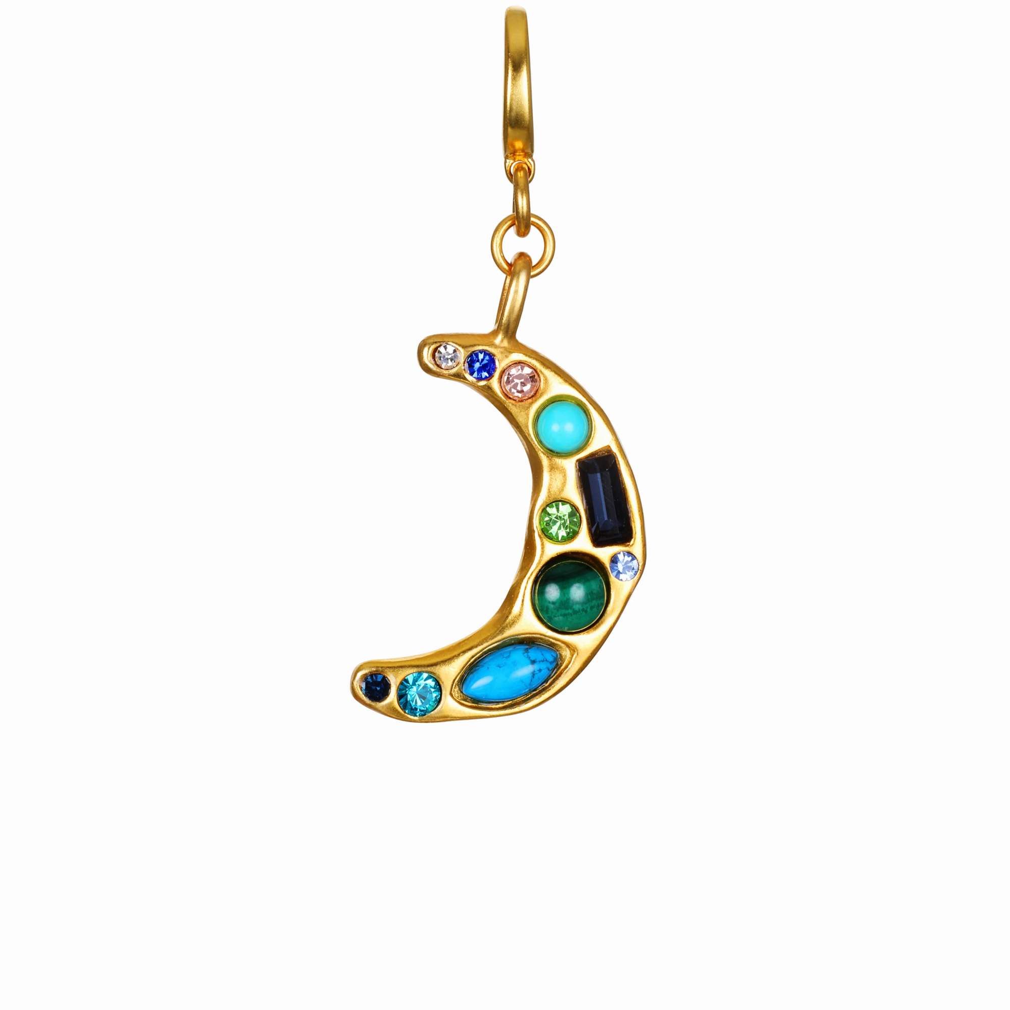 Mosaic Moon Clip-On Charm