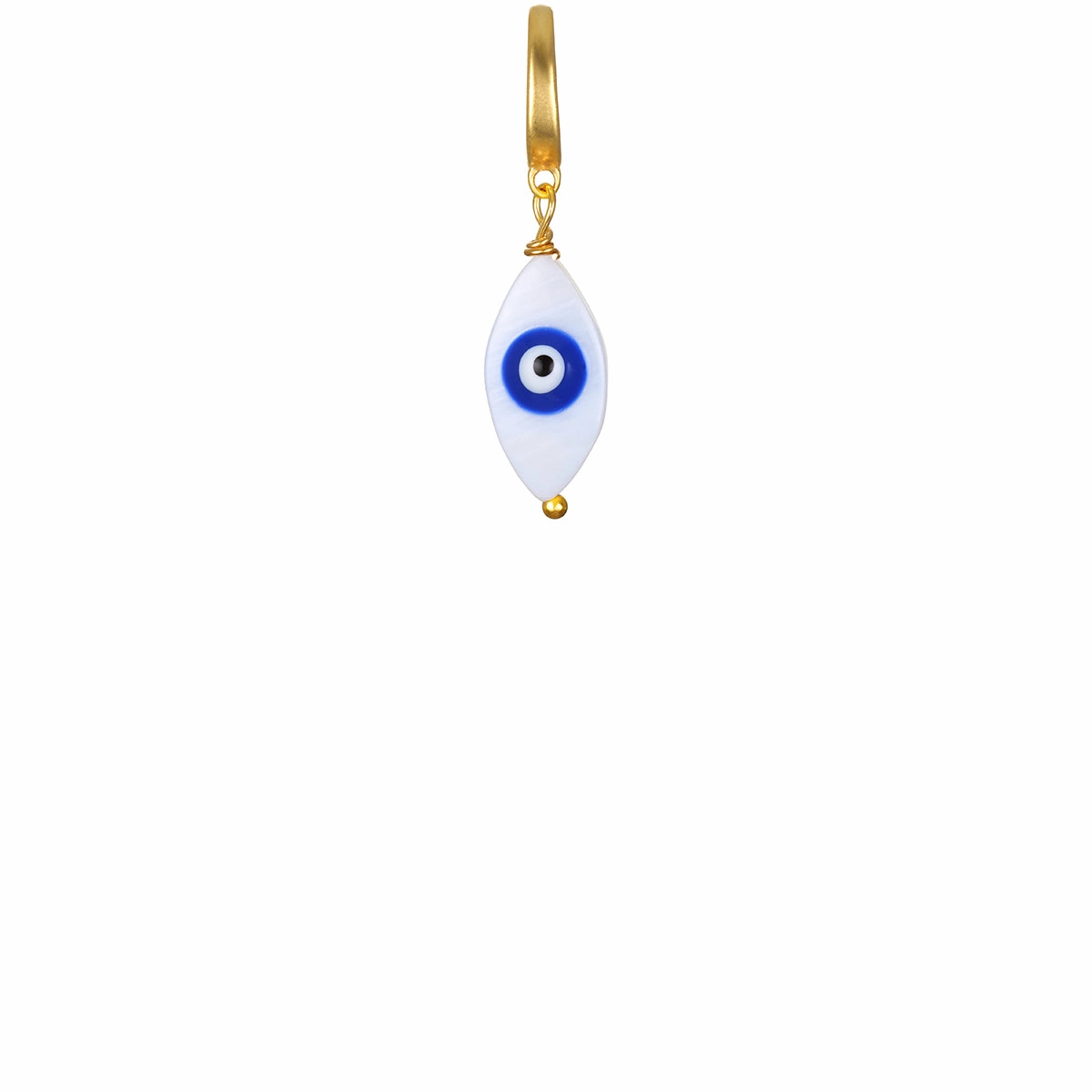 Mother of Pearl Evil Eye Clip-On Charm