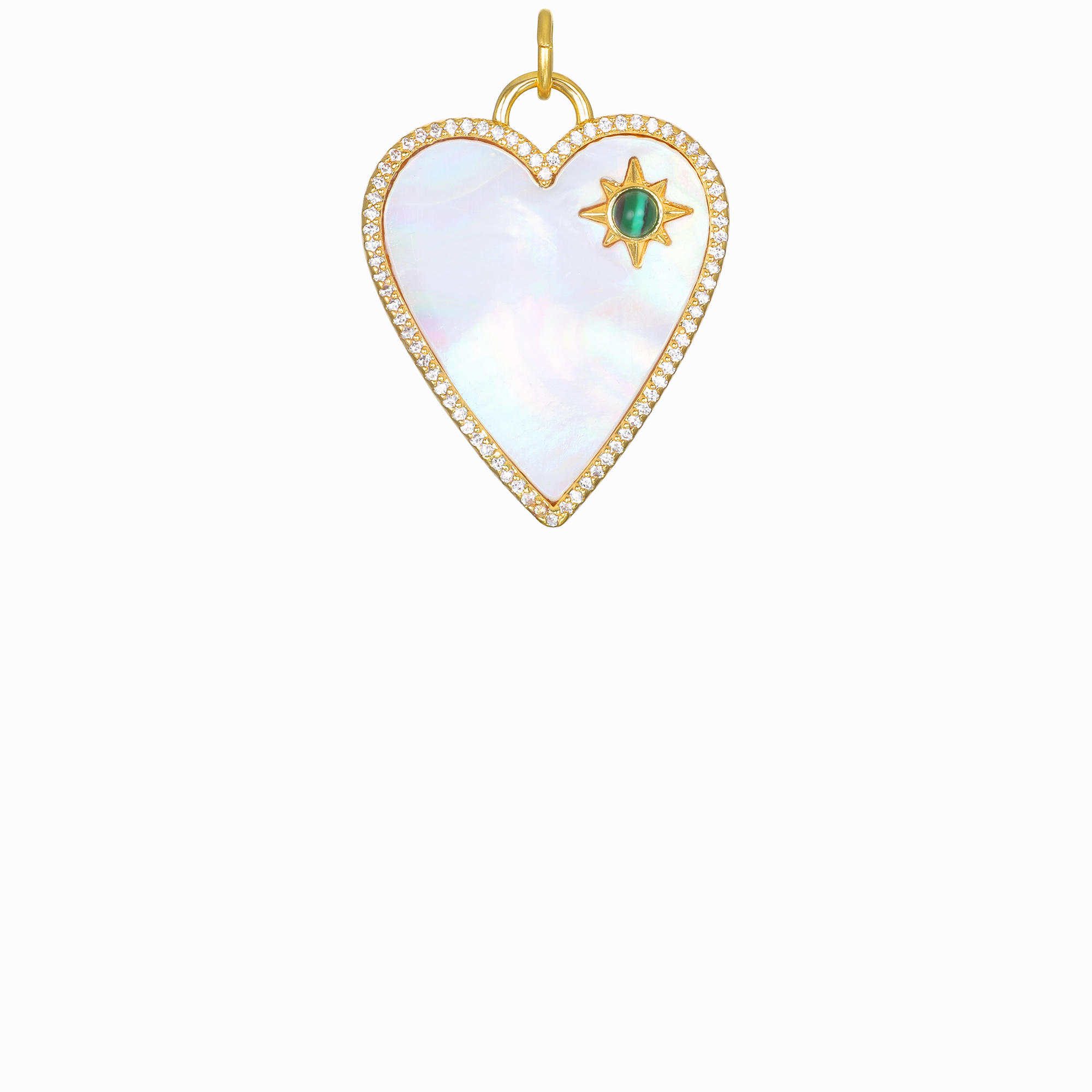 Mother of Pearl heart charm