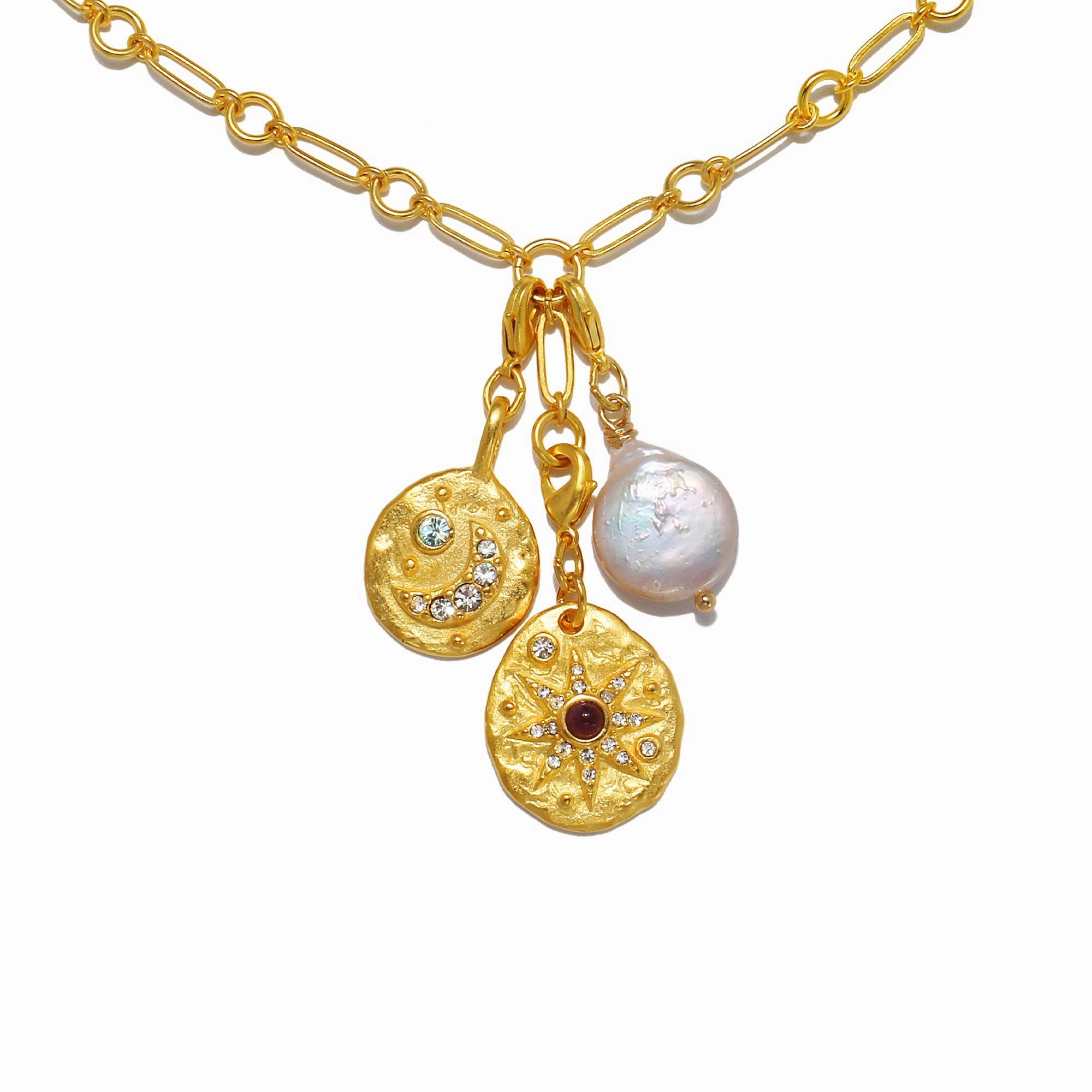 Myth and Magic Celestial Trio Charm Necklace