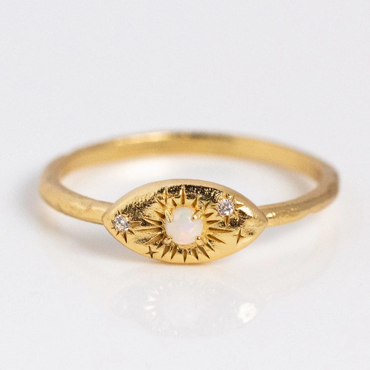 Opal Amulet Ring